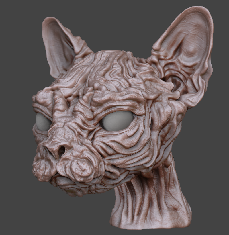 ZBrush mesh at its highest subdivision level.