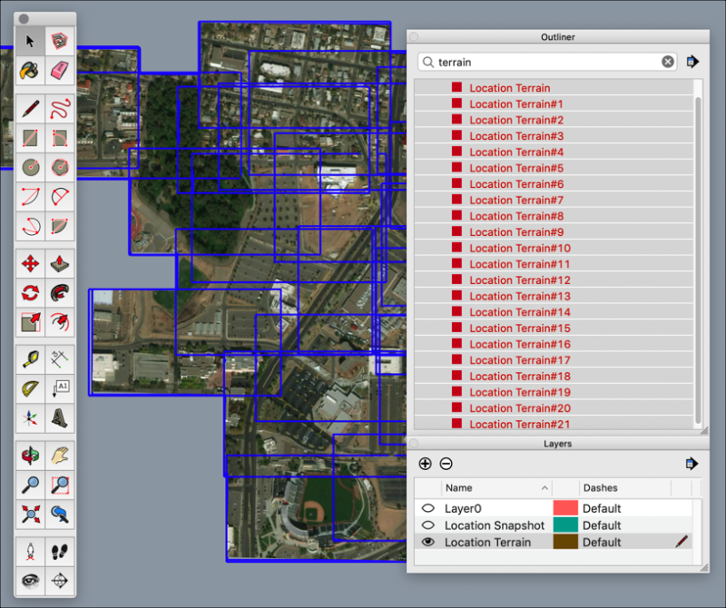 overlapping elevation tiles